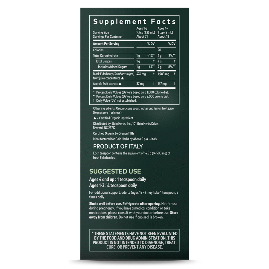 Black Elderberry Syrup