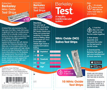 Berkeley Nitric Oxide Test Strips, 5 Count (5 strips)