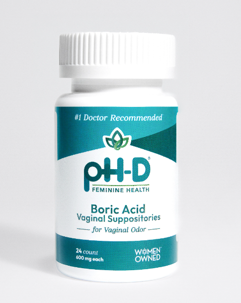 pH-D Boric Acid Vaginal Suppositories - 24 count