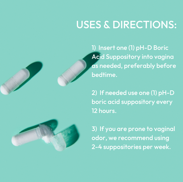 pH-D Boric Acid Vaginal Suppositories - 14 count