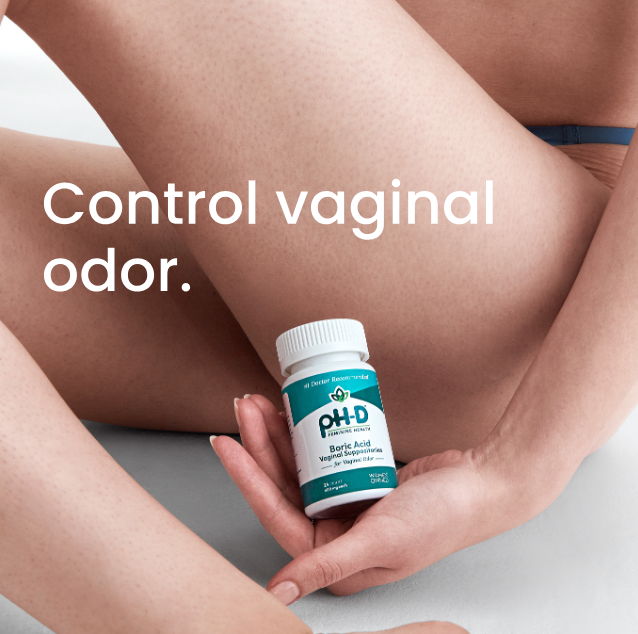 pH-D Boric Acid Vaginal Suppositories - 24 count